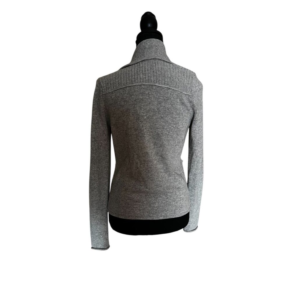 Banana Republic 45% Wool, 25% Viscose Open Water Fall Gray Cardigan Size Small - Picture 2 of 9